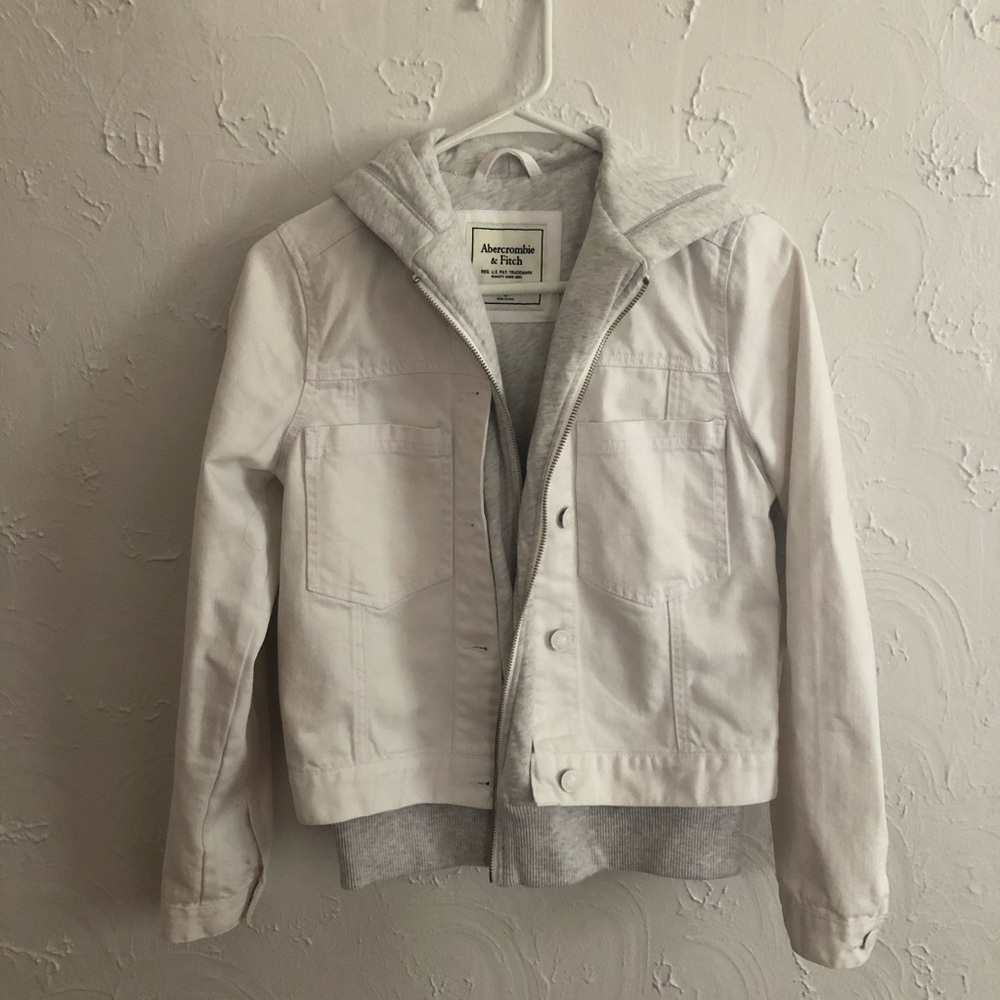 A&F White Denim Jacket
